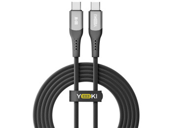 Кабель Yoki Solid, Type-C - Type-C, 60W, 2м, Чорний
