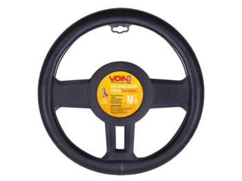 Чехол на руль VLOD-L2170 BK M черный, кожа, один шов (VLOD-L2170 BK M)