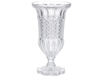 Ваза Helios Antique Rochester, стекло под хрусталь, прозрачная, 25см