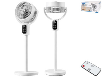 Вентилятор напольный EmiPro, с пультом, 95×23,5см, 45W, цвет белый