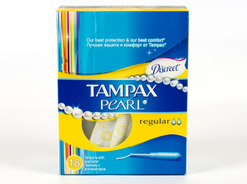Тампоны Tampax-Discreet Pearl "Regular Duo" 18шт 2капли