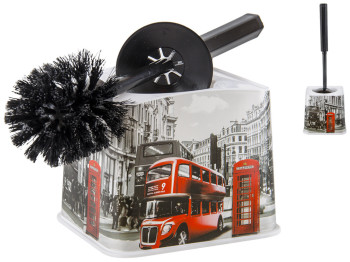 Туалетный ершик Elif Лондон с подставкой 15х12,5х36,5см