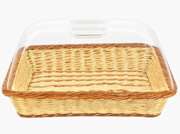 Корзина плетенная для продуктов Helios, с крышкой, 39×28×8 см