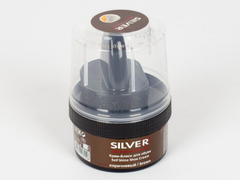 Крем-беск для обуви Silver (коричневый цвет) 50мл в банке