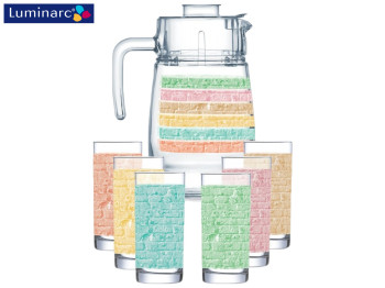 Набор Luminarc Amsterdam Rainbow графин 1,6л и 6 стаканов 270мл (цена за 7 предметов) 39340