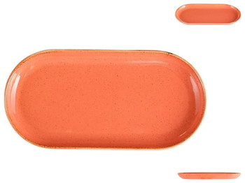 Тарілка овальна Porland Orange, 30см