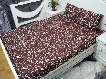 Простирадло 100% бавовна "Коричневе" 213x220см