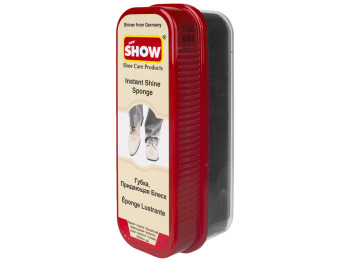 Губка для обуви SHOW с силиконовой пропиткой, бесцветная (средняя)