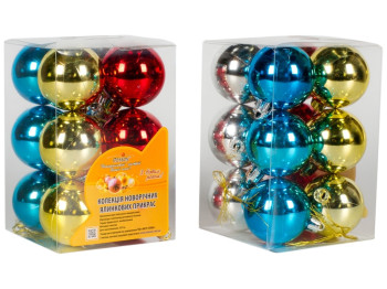 Ялинкові іграшки Кульки 5см (ціна за упаковку 12шт)
