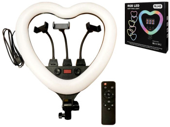 Лампа RGB MJ48 48cm Remote (Heart Style) м'ята упаковка, Колір Чорний
