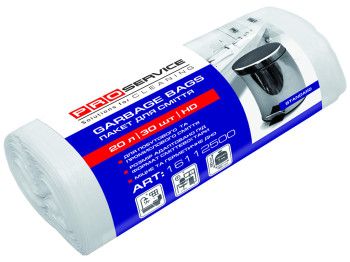 Пакеты для мусора PRO service Standard белые 20л 30шт 16112500