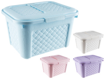 Ящик с крышкой 27,5х21,5х17см (цвета ассорти)