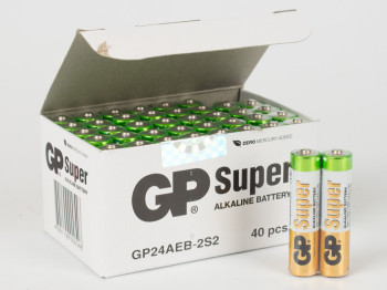 Батарейка алкалиновая GP Super Alkaline, 1.5V, AAA, LR03 (цена за спайку 2шт) 4891199006494