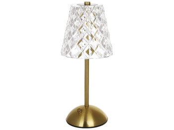 Світильник декоративний LED Crystal Glow, золотий, 13×13×29,5 см