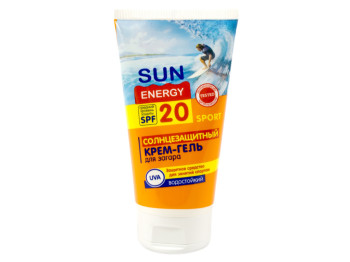 Солнцезащитный крем-гель "Sun Energy" для загара Sport SPF 20 водост. 150 мл