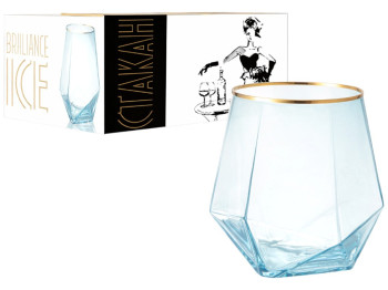 Набір склянок Blue ice, скло, 680мл, колір блакитний (ціна за набір 4шт)