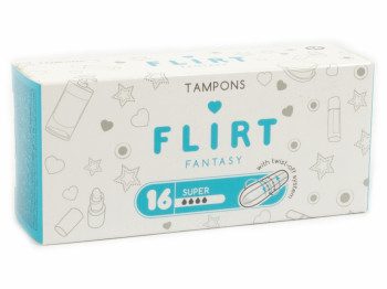 Тампоны Fantasy FLIRT super 4капли (цена за уп. 16шт) TGF013