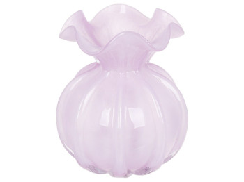 Ваза Adele, ручная работа, стекло, 13×15,5см, цвет лаванда