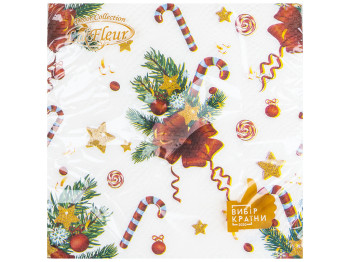 Салфетка La Fleur Конфетка, 33х33см, 2слоя, 16шт