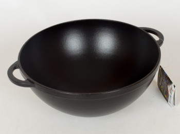 Кастрюля чугунная WOK эмал. мат. 26x12см 3.5л 02029