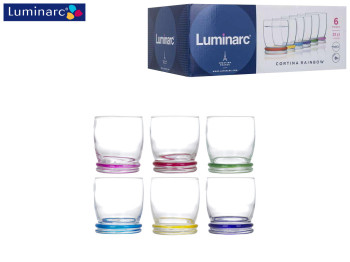 Набор бокалов Luminarc "Cortina Rainbow" низкие 310мл (цена за набор 6 шт) 40410