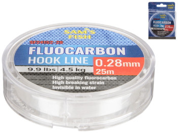 Волосінь Sams Fish 100% Fluocarbon 4,5кг 25м D0,28мм
