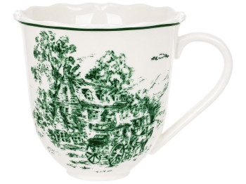Кружка фарфоровая Heritage Toile Collection Green, 350 мл