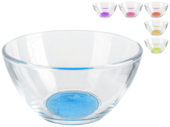 Салатник стеклянный Helios Гладкий Микс маленький D11см 00004