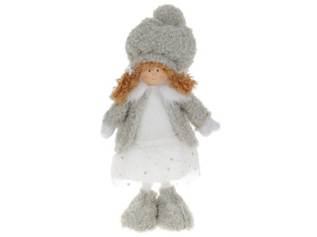 Новогодняя игрушка Девочка, 22x13x40см, цвет - мятный