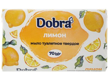 Мыло твердое туалетное Dobra Лимон 70г