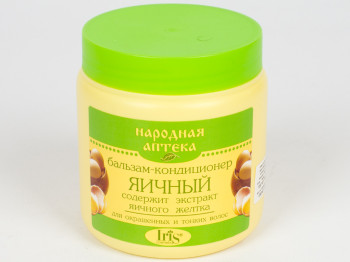 Бальзам-кондиціонер Iris "Народна аптека" "яєчний" для фарбованого і тонкого волосся 500мл