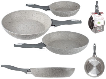 Набор сковородок литых Besser с покрыт. Stone инд. дно, без крышки D20/24/28см (цена за набор 3шт)