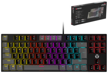 Клавиатура Игровая Fantech ATOM MK876 Red Switch, цвет Черный/Серый