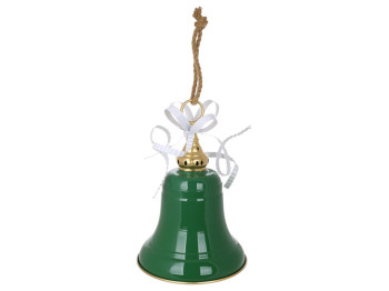 Подвеска металлическая Christmas bell, 29,5×42см, 67см, цвет зеленый