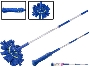 Швабра-трещотка с рукояткой 120см и насадкой из микрофибры Stenson