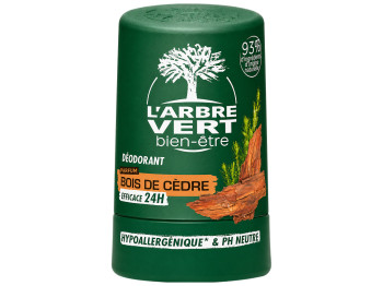 Дезодорант шариковый L’Arbre Vert Cedar Wood, мужской, с экстрактом кедра, 50 мл