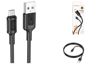 Кабель USB Borofone BX111 мicro 2.4A Цвет Черный