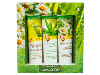 Подарунковий набір Мій каприз "Natural Spa" (крем для рук, креми для обличчя денний і нічний)