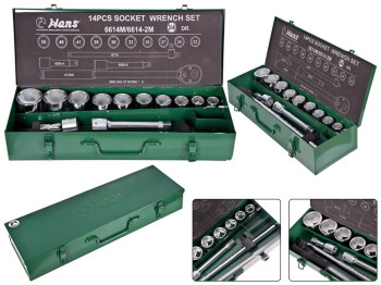 Набір торцевих головок HANS 3/4"DR 22-50мм, 14 предметів (6614M)