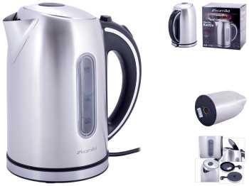 Чайник электрический Kamille 2200Вт из нержавеющей стали, голубая подсветка 1,7л