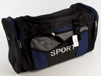Сумка спортивная "Sport" черно-синяя