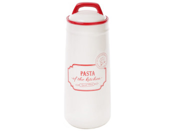 Банка керамическая для хранения спагетти, пасты красная Red&Blue, 1,4л