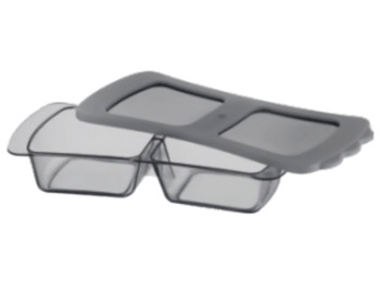 Контейнер пластиковий Bager Sapphire Breakfast Box, подвійний, 2 x 100мл, 8697853091808