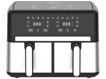 Аерофритюрниця двокамерна Sokany, 10л, 3000Вт