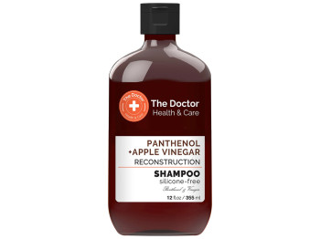 Шампунь для волосся The Doctor Panthenol+Apple Vinegar Reconstruction, з пантенолом та оцтом, 355мл
