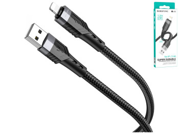 Кабель USB Borofone BU35 Lightning 1,2m, Чорний