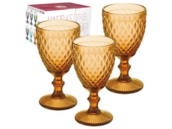 Набор бокалов для вина Аргайл янтарь 320мл (цена за набор 6шт)