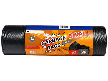 Пакети для сміття Swell Garbage Bags Strong Action, 120 л, 10 шт