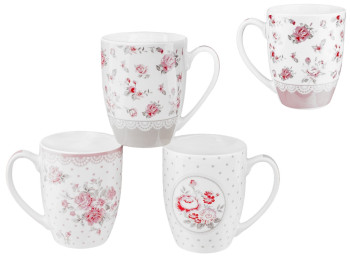 Чашка Цветы 12х8,6х10,6см 350мл