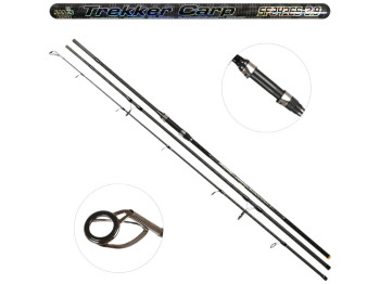 Спінінг короповий штекерний Trekker Carp, карбон, 3,9м, 180г, колір чорний